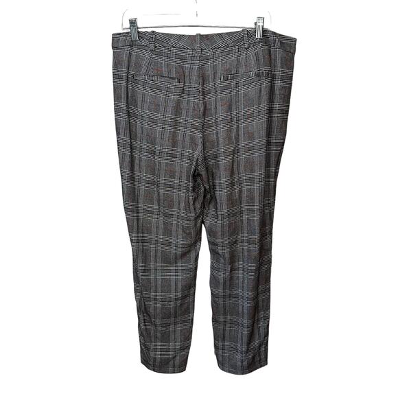 Zara Basic Plaid Pants Dark Academia Womens Large Tuxedo Stripe Pockets Career - Picture 3 of 7